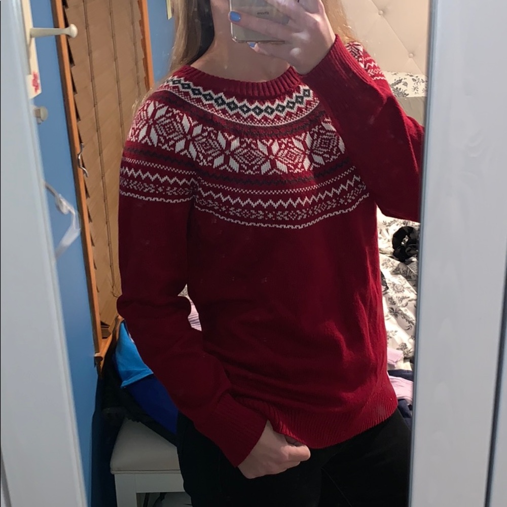 Red sweater